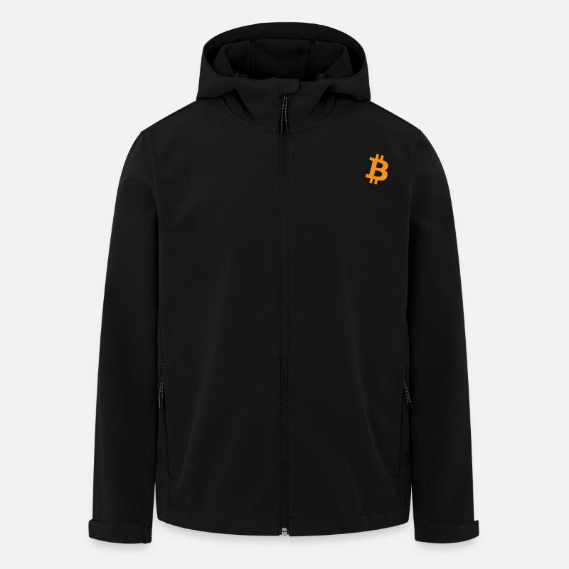 Bitcoin Logo - Recycelte Männer Softshell-Jacke von Stanley/Stella - Schwarz