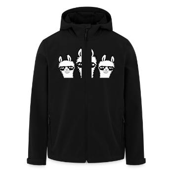 3 Lamas Sonnenbrillen Team Crew Drei Freunde Crew - Recycelte Männer Softshell-Jacke von Stanley/Stella - Schwarz - Vorne - AI Model Male 185 light (185cm)