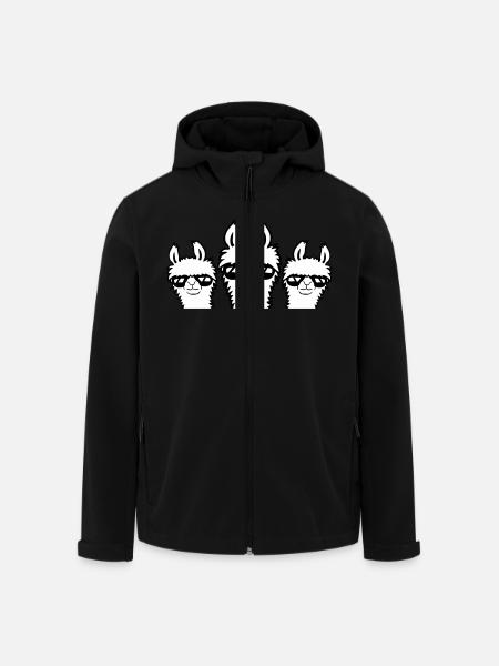 3 Lamas Sonnenbrillen Team Crew Drei Freunde Crew - Recycelte Männer Softshell-Jacke von Stanley/Stella - Schwarz