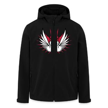 hibou oiseau aigle hibou hibou oiseau de nuit chouette effraie volant cool - Veste softshell homme en polyester recyclé Stanley/Stella - noir - Devant - AI Model Male 185 light (185cm)