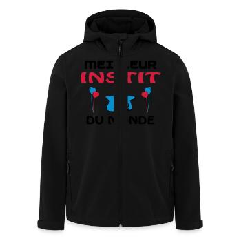 MEILLEUR INSTIT DU MONDE - Veste softshell homme en polyester recyclé Stanley/Stella - noir - Devant - AI Model Male 185 light (185cm)