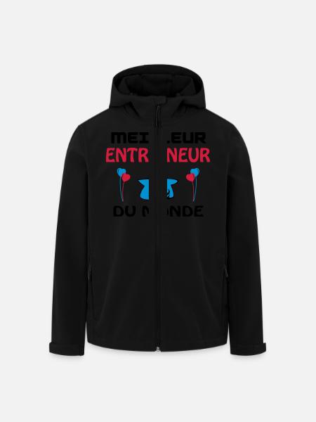 BESTER TRAINER DER WELT - Recycelte Männer Softshell-Jacke von Stanley/Stella - Schwarz