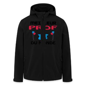 MEILLEUR PROF DU MONDE - Veste softshell homme en polyester recyclé Stanley/Stella - noir - Devant - AI Model Male 185 light (185cm)