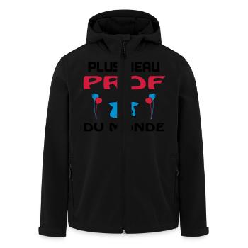 PLUS BEAU PROF DU MONDE - Veste softshell homme en polyester recyclé Stanley/Stella - noir - Devant - AI Model Male 185 light (185cm)