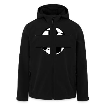 Fußball Soccer - Men’s Recycled Softshell Jacket by Stanley/Stella - black - Front - AI Model Male 185 light (185cm)