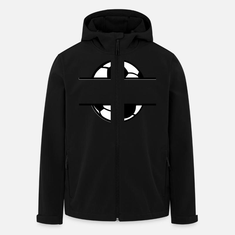 Fußball Soccer - Recycelte Männer Softshell-Jacke Discoverer von Stanley/Stella - Schwarz