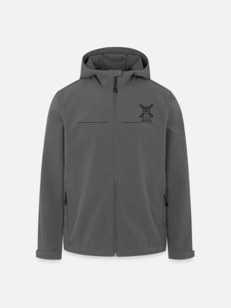 Windmill Mill Icon - Men’s Recycled Softshell Jacket by Stanley/Stella - black