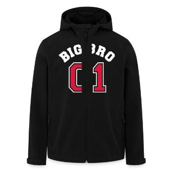 Big Bro 01 - Big Brother - Men’s Recycled Softshell Jacket by Stanley/Stella - black - Front - AI Model Male 185 light (185cm)