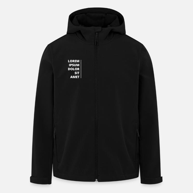 Lorem ipsum Fülltext Mediengestalter Grafiker - Recycelte Männer Softshell-Jacke von Stanley/Stella - Schwarz