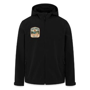 Balbinio Travel Club Vintage Sign - Men’s Recycled Softshell Jacket by Stanley/Stella - black - Front - AI Model Male 185 light (185cm)