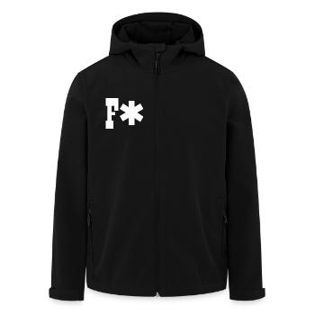 F* - Recycelte Männer Softshell-Jacke von Stanley/Stella - Schwarz - Vorne - AI Model Male 185 light (185cm)