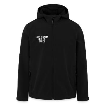 Emotional nicht im Amt - Recycelte Männer Softshell-Jacke von Stanley/Stella - Schwarz - Vorne - AI Model Male 185 light (185cm)