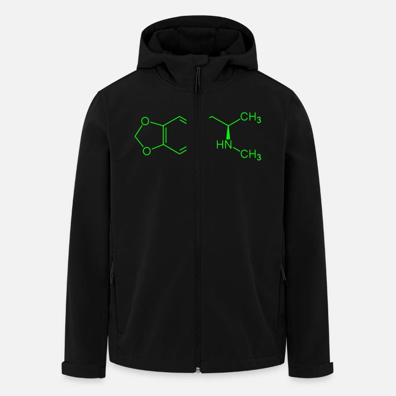 MDMA Molecule - Men’s Recycled Softshell Jacket by Stanley/Stella - black