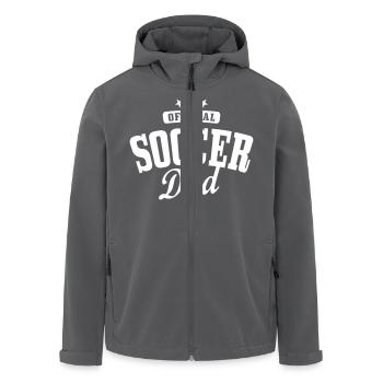 soccer dad - Men’s Recycled Softshell Jacket by Stanley/Stella - black - Front - AI Model Male 185 light (185cm)