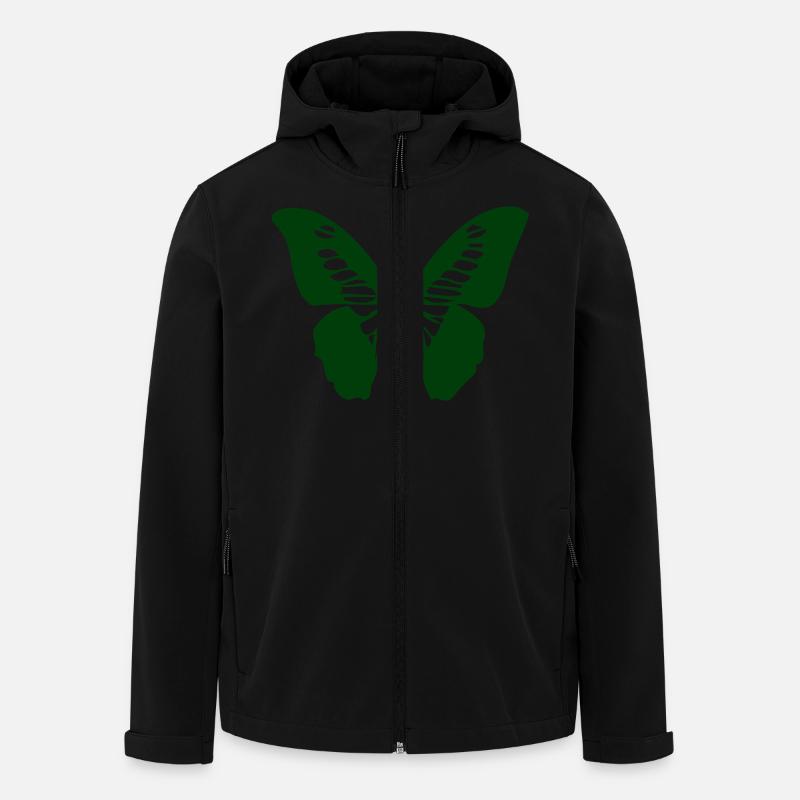 schmetterling - Recycelte Männer Softshell-Jacke von Stanley/Stella - Schwarz