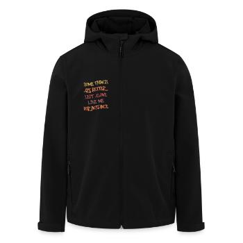 Manche Dinge lässt man besser in Ruhe wie ich lustig - Recycelte Männer Softshell-Jacke von Stanley/Stella - Schwarz - Vorne - AI Model Male 185 light (185cm)