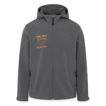Manche Dinge lässt man besser in Ruhe wie ich lustig - Recycelte Männer Softshell-Jacke von Stanley/Stella - Anthrazit - Vorne - AI Model Male 185 light (185cm)