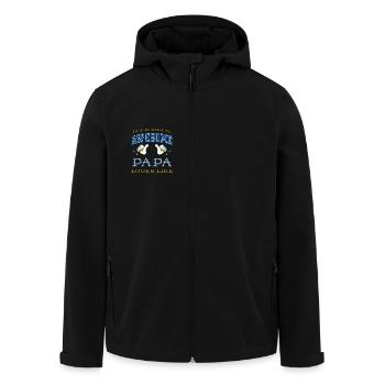 So sieht ein toller Papa aus Lustiger Vater - Recycelte Männer Softshell-Jacke von Stanley/Stella - Schwarz - Vorne - AI Model Male 185 light (185cm)