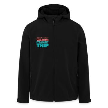 Ce ne sont pas des vacances en famille, c’est un voyage de culpabilité - Veste softshell homme en polyester recyclé Stanley/Stella - noir - Devant - AI Model Male 185 light (185cm)