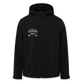 This is What An Awesome Uncle Looks Like Fun Quote - Men’s Recycled Softshell Jacket by Stanley/Stella - black - Front - AI Model Male 185 light (185cm)