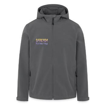 Sarcasm It's How I Hug Funny Sarcastic Cool Saying - Men’s Recycled Softshell Jacket by Stanley/Stella - anthracite - Front - AI Model Male 185 light (185cm)