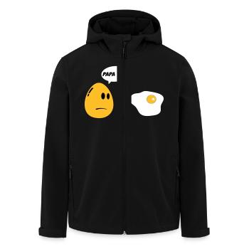 Eier-Papa - Recycelte Männer Softshell-Jacke von Stanley/Stella - Schwarz - Vorne - AI Model Male 185 light (185cm)