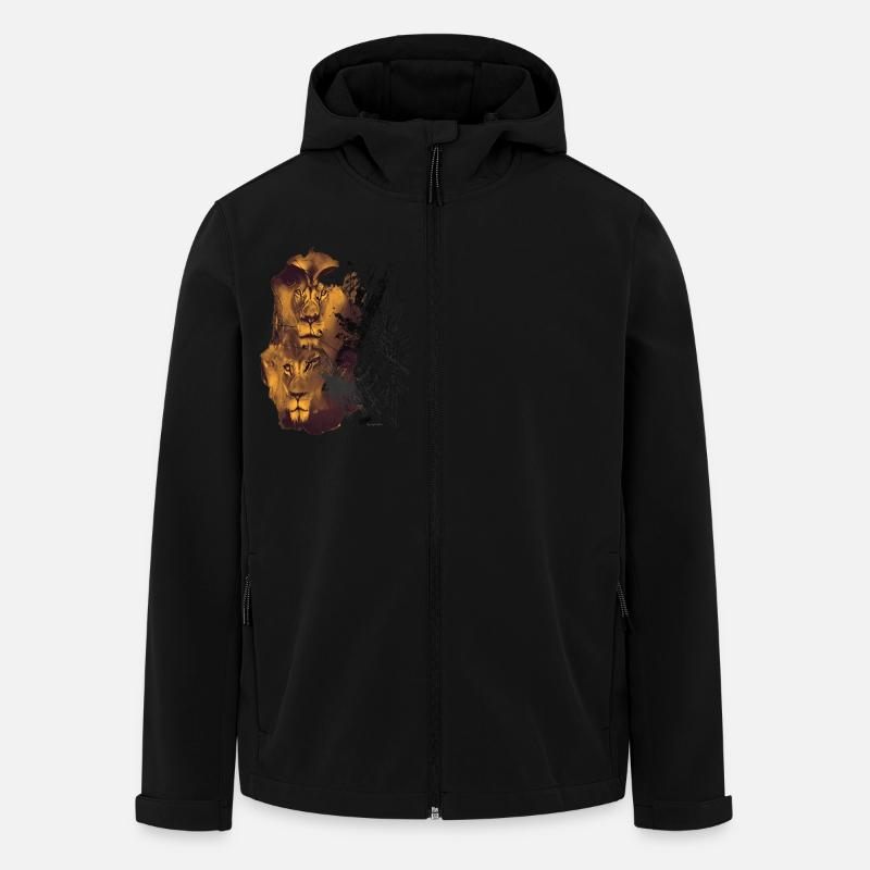 "Leo_25" by Acryl Galerie & Design - Men’s Recycled Softshell Jacket by Stanley/Stella - black