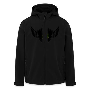wappen mittelfinger - Recycelte Männer Softshell-Jacke von Stanley/Stella - Schwarz - Vorne - AI Model Male 185 light (185cm)