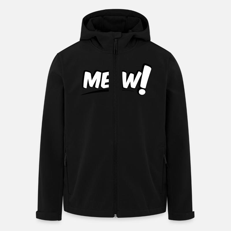 MEOW Miau Katze - Recycelte Männer Softshell-Jacke von Stanley/Stella - Schwarz