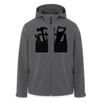 toolbox - Veste softshell homme en polyester recyclé Stanley/Stella - noir - Devant - AI Model Male 185 light (185cm)