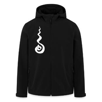 Eine flammende Schlange - Recycelte Männer Softshell-Jacke von Stanley/Stella - Schwarz - Vorne - AI Model Male 185 light (185cm)