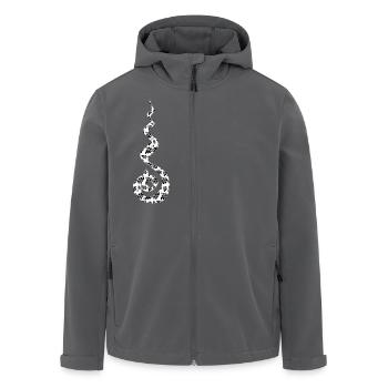 Flammend gemusterte Schlange - Recycelte Männer Softshell-Jacke von Stanley/Stella - Anthrazit - Vorne - AI Model Male 185 light (185cm)