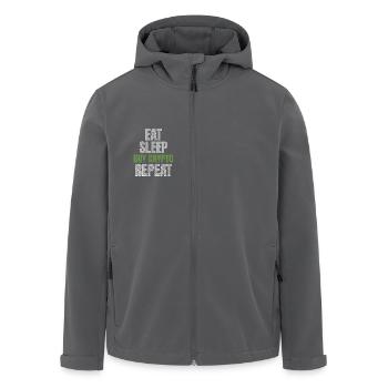 Eat Sleep Buy Crypto Repeat Cryptocurrency Trader - Men’s Recycled Softshell Jacket by Stanley/Stella - black - Front - AI Model Male 185 light (185cm)