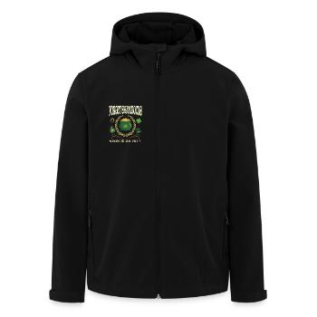 Forget Shamrocks Where's The Pot Funny Irish Quote - Men’s Recycled Softshell Jacket by Stanley/Stella - black - Front - AI Model Male 185 light (185cm)