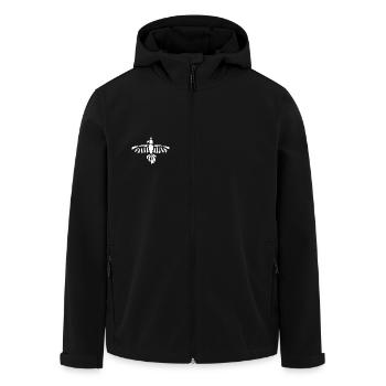 Die weiße Krähe - Recycelte Männer Softshell-Jacke von Stanley/Stella - Schwarz - Vorne - AI Model Male 185 light (185cm)
