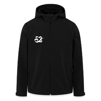 Weisse herzförmige Schlange - Recycelte Männer Softshell-Jacke von Stanley/Stella - Schwarz - Vorne - AI Model Male 185 light (185cm)