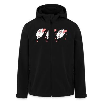 Three Sheep Walking Happy Pride 3 Friends Team - Men’s Recycled Softshell Jacket by Stanley/Stella - black - Front - AI Model Male 185 light (185cm)