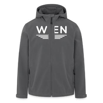 Vienna Austria Flag T Shirt Outfit Design - Men’s Recycled Softshell Jacket by Stanley/Stella - black - Front - AI Model Male 185 light (185cm)