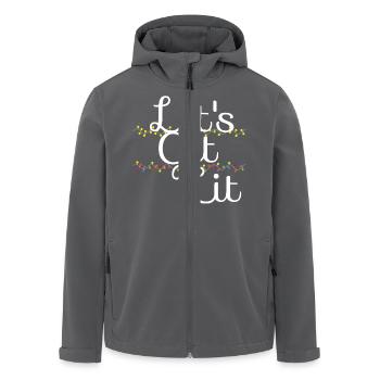 Let's get lit - Men’s Recycled Softshell Jacket by Stanley/Stella - black - Front - AI Model Male 185 light (185cm)