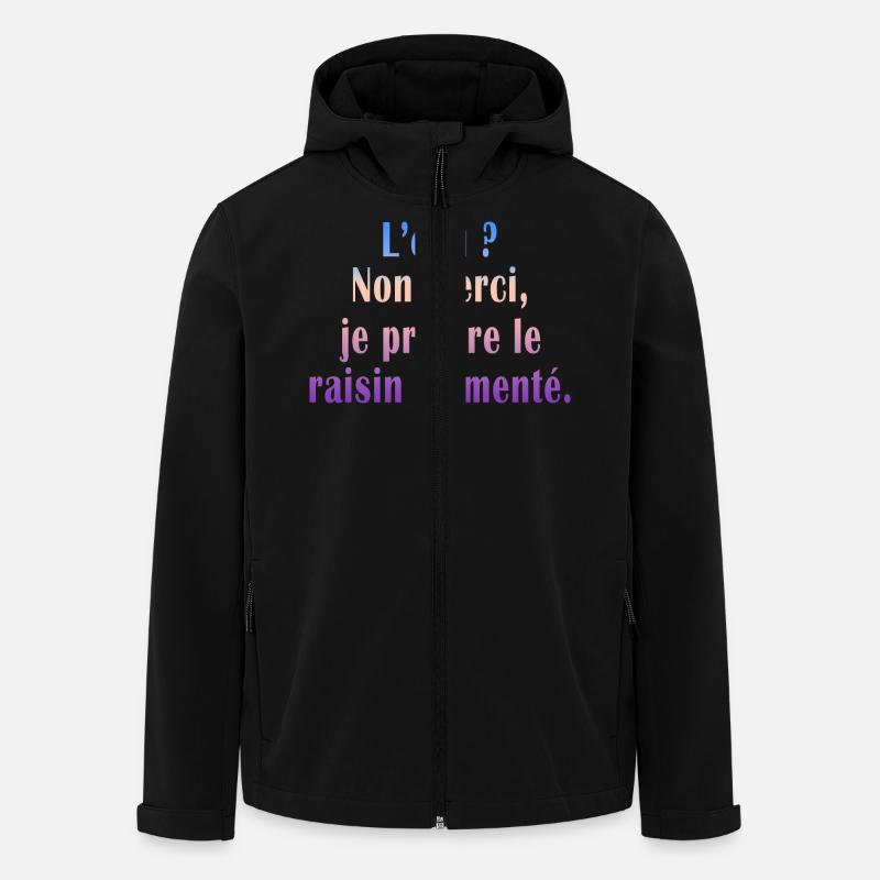 Daddy Humor Joke Fermented Grape Funny - Men’s Recycled Softshell Jacket by Stanley/Stella - black