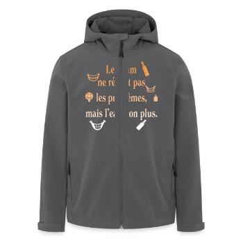 Daddy Dad Rum Humor Joke Gift Favorite Beer - Men’s Recycled Softshell Jacket by Stanley/Stella - black - Front - AI Model Male 185 light (185cm)