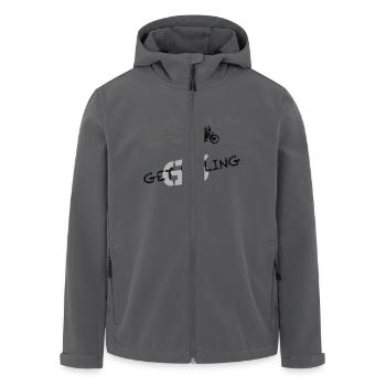 Get smiling - Recycelte Männer Softshell-Jacke von Stanley/Stella - Schwarz - Vorne - AI Model Male 185 light (185cm)