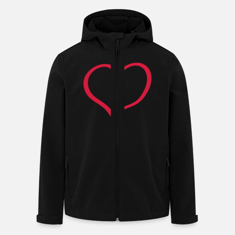 herz - Recycelte Männer Softshell-Jacke von Stanley/Stella - Schwarz