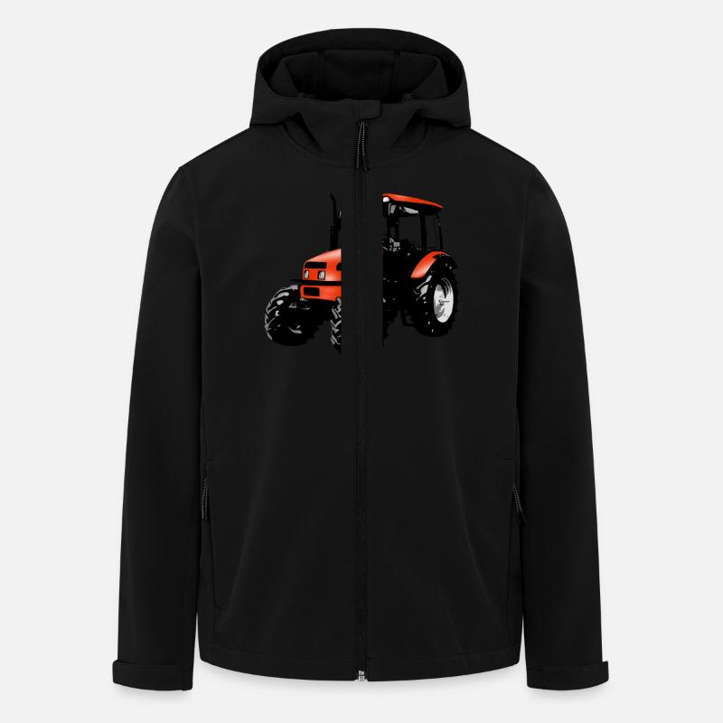 tractor red - Veste softshell homme en polyester recyclé Stanley/Stella - noir