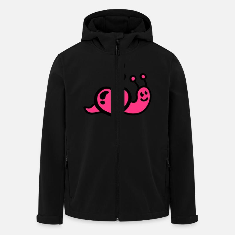 Herz Schnecke - Recycelte Männer Softshell-Jacke von Stanley/Stella - Schwarz