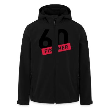 Motiv_60_Jahre - Recycelte Männer Softshell-Jacke von Stanley/Stella - Schwarz - Vorne - AI Model Male 185 light (185cm)