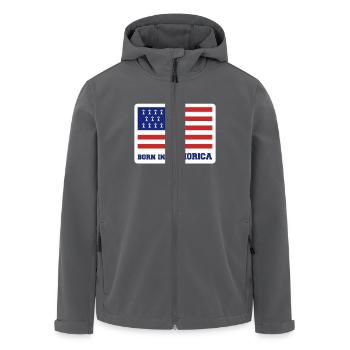 Born In Armorica - Veste softshell homme en polyester recyclé Stanley/Stella - noir - Devant - AI Model Male 185 light (185cm)