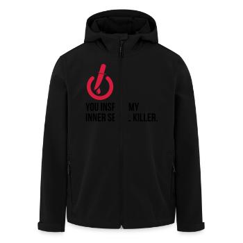 Vous inspirez le tueur en série en moi! - Veste softshell homme en polyester recyclé Stanley/Stella - noir - Devant - AI Model Male 185 light (185cm)