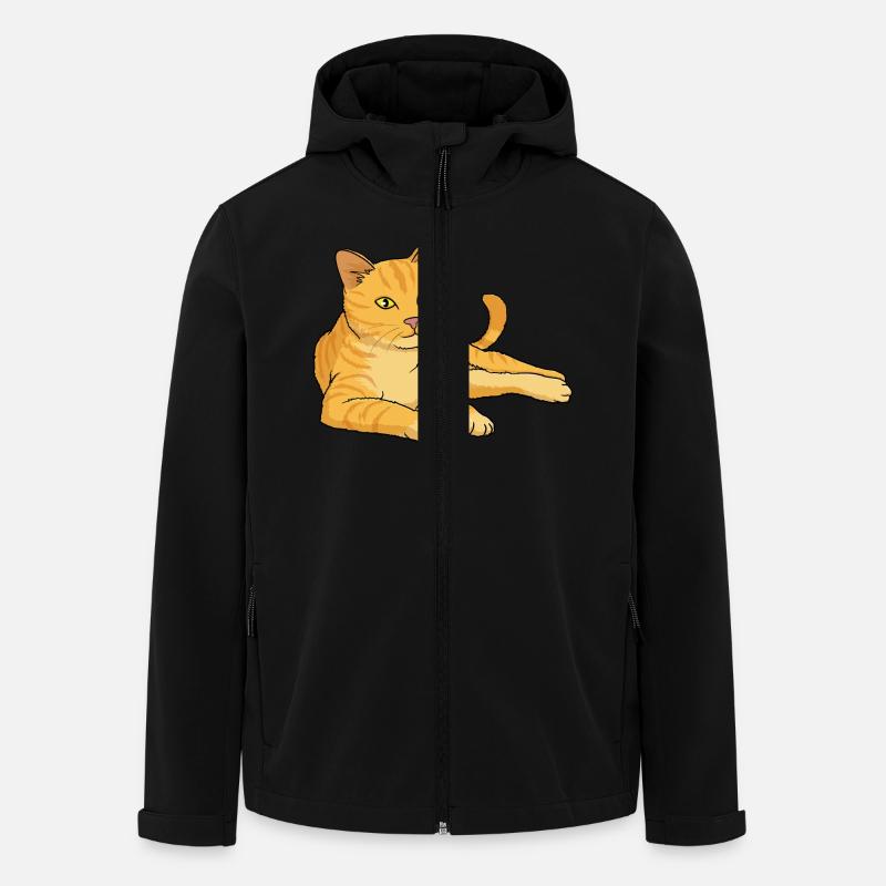 Cat Ginger - Men’s Recycled Softshell Jacket by Stanley/Stella - black