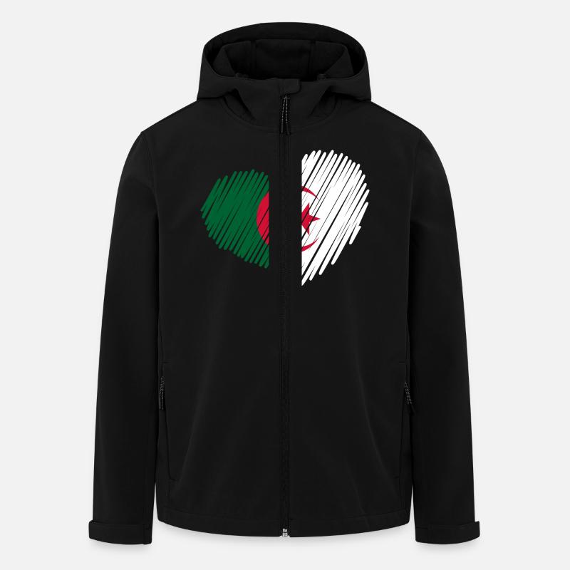heart_brushe_algerie - Recycelte Männer Softshell-Jacke von Stanley/Stella - Schwarz